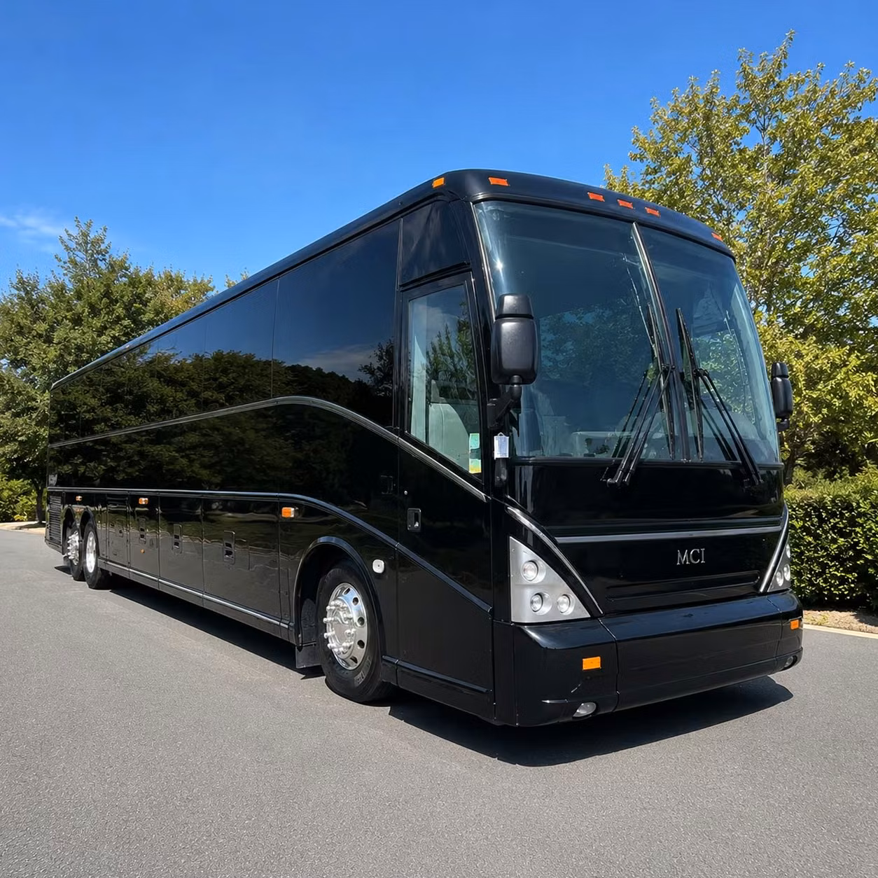 newton charter bus rental exterior